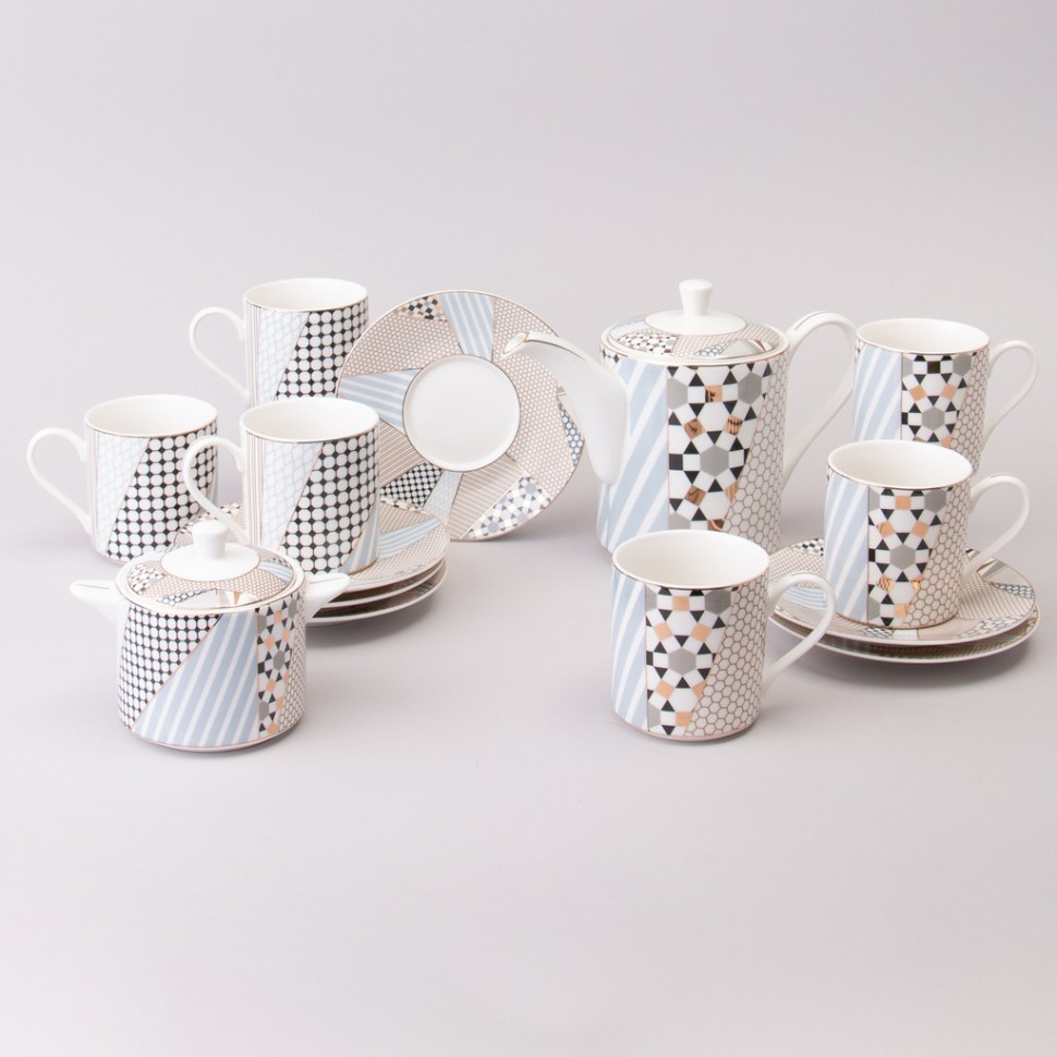 Чайный сервиз lefard "top style" на 6 пер. 14 пр. Lefard (165-597)