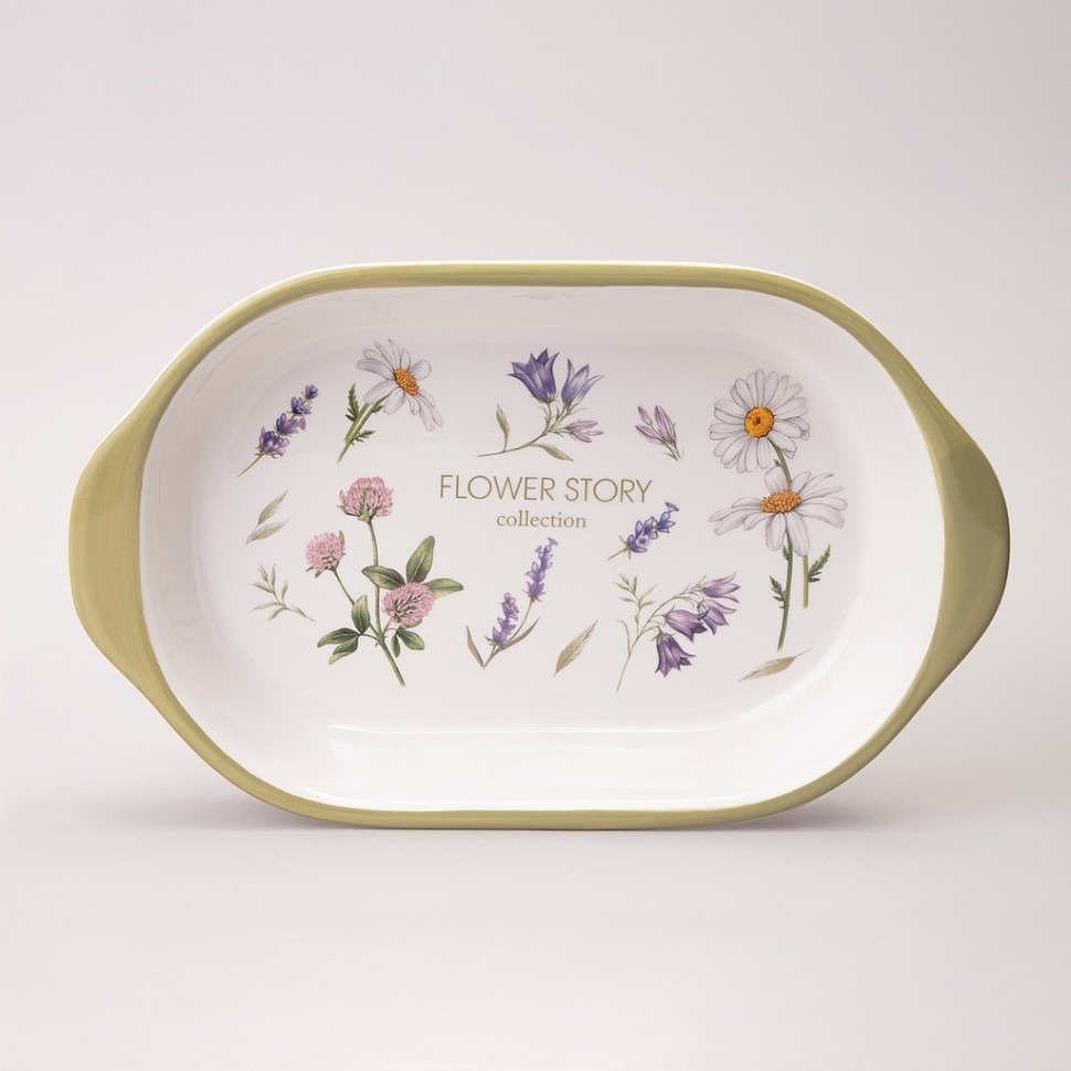 Блюдо-шубница agness "flower story" 28*17,5*4,5 см Agness (358-2190)