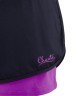 Шорты гимнастические Betta двойные, черный/фиолетовый (784614)
