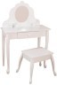 Белый туалетный столик из дерева для девочки "Модница" (White Medium Vanity & Stool) (13009_KE)