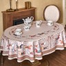 Скатерть овальная "passage"140х180см ,капучино, 100% хлопок,твил, пропитка Lefard (850-760-4)