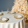 Скатерть  d190 cm круглая, "феерия. золото", цвет: бежевый, tm lefard, полиэстер 100% Lefard (986-003-25)