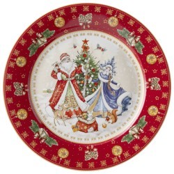Тарелка обеденная lefard "дед мороз и снегурочка" 27см красная Lefard (85-1716-11) Тарелка обеденная lefard "дед мороз и снегурочка" 27см красная Lefard (85-1716-11)