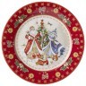 Тарелка обеденная lefard "дед мороз и снегурочка" 27см красная Lefard (85-1716-11)