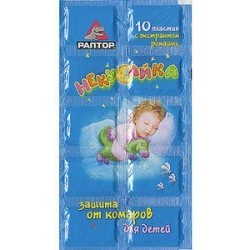 Пластины от комаров для детей РАПТОР Некусайка D9616M (9455)