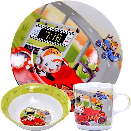 Набор детский 3пр "Гонки" LR (х12) " (23387)