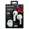 Наушники с микрофоном гарнитура DEFENDER TWINS 930 Bluetooth беспроводные белые 513853 (1) (94439)