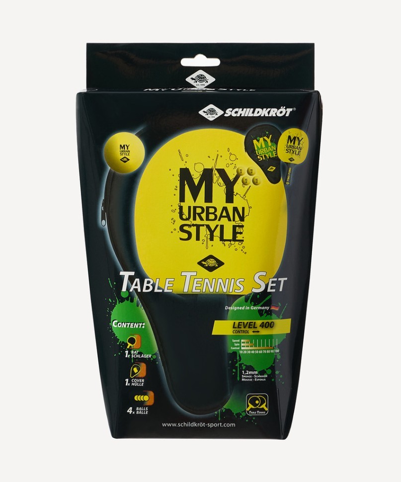 Набор для настольного тенниса Donic My Urban Style, 1 ракетка, 4 мяча, чехол (2119787)