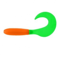 Твистер Helios Credo 3,35"/8,5 см, цвет Orange & Green 7 шт HS-11-025 (78027)