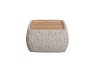 Столик прикроватный мягкий Runa шенилл серая Seppia Ser 49*49*27см (TT-00016137)