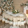 Скатерть овальная "celebration"140х180см ,бежевый, 100% хлопок,твил, пропитка Lefard (850-734-4)