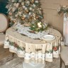 Скатерть овальная "celebration"140х180см ,бежевый, 100% хлопок,твил, пропитка Lefard (850-734-4)