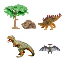 Динозавры и драконы для детей серии "Мир динозавров": тираннозавр, кентрозавр, птеродактиль (набор фигурок из 5 предметов) (MM216-071)