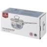 Ковш agness эмалированный со стеклянной крышкой серия "royal blue", 0,9 л, диа. 14см (943-133) 