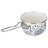 Ковш agness эмалированный со стеклянной крышкой серия "royal blue", 0,9 л, диа. 14см (943-133) 