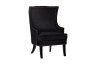 Кресло с подушкой, черный велюр, 72х71х101 см - TT-00000636