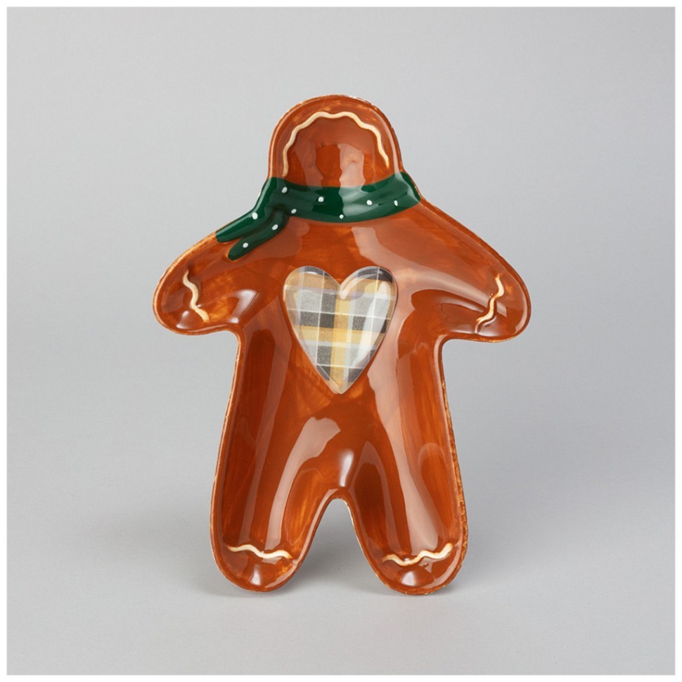 Тарелка закусочная agness “пряничный домик" 20,8*15,5*2,8 см Agness (358-2274)