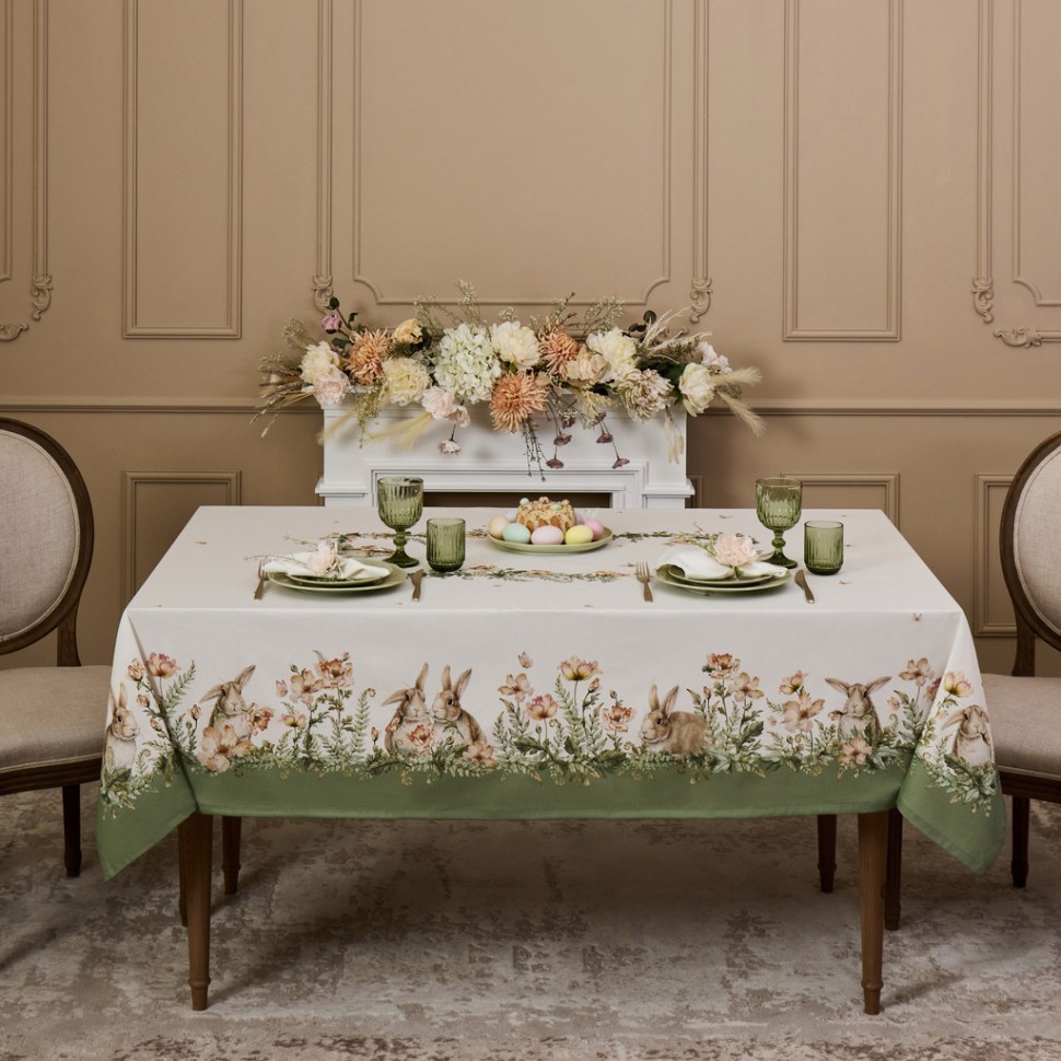 Скатерть "sense" 160х220см ,зеленый 100%хлопок, твил с пропиткой Lefard (850-753-21)