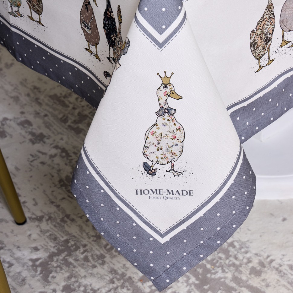 Скатерть "family farm" 140х180см , 100% хлопок, графит, твил, пропитка Lefard (850-747-2)