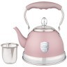 Чайник agness с фильтром, 1,2 л c индукцион. капсульным дном и складывающейся ручкой цвет:розовый Agness (937-870)