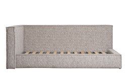 Кровать детская угловая Runa-80 с мех шенилл серая Seppia Ser 114*215*80см (TT-00016135)
