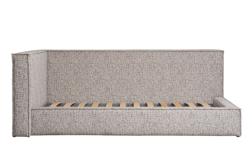 Кровать детская угловая Runa-80 с мех шенилл серая Seppia Ser 114*215*80см (TT-00016135)