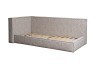 Кровать детская угловая Runa-80 с мех шенилл серая Seppia Ser 114*215*80см (TT-00016135)