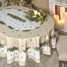 Скатерть овальная "celebration"160х220см ,бежевый, 100% хлопок,твил, пропитка Lefard (850-734-41)