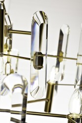 Люстра потолочная латунь, стекло прозр. d80 h.100см (TT-00008719)