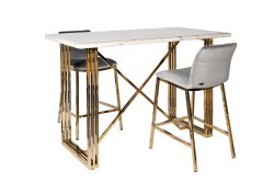 Стул барный велюр серый 42*53*88см (TT-00006428)