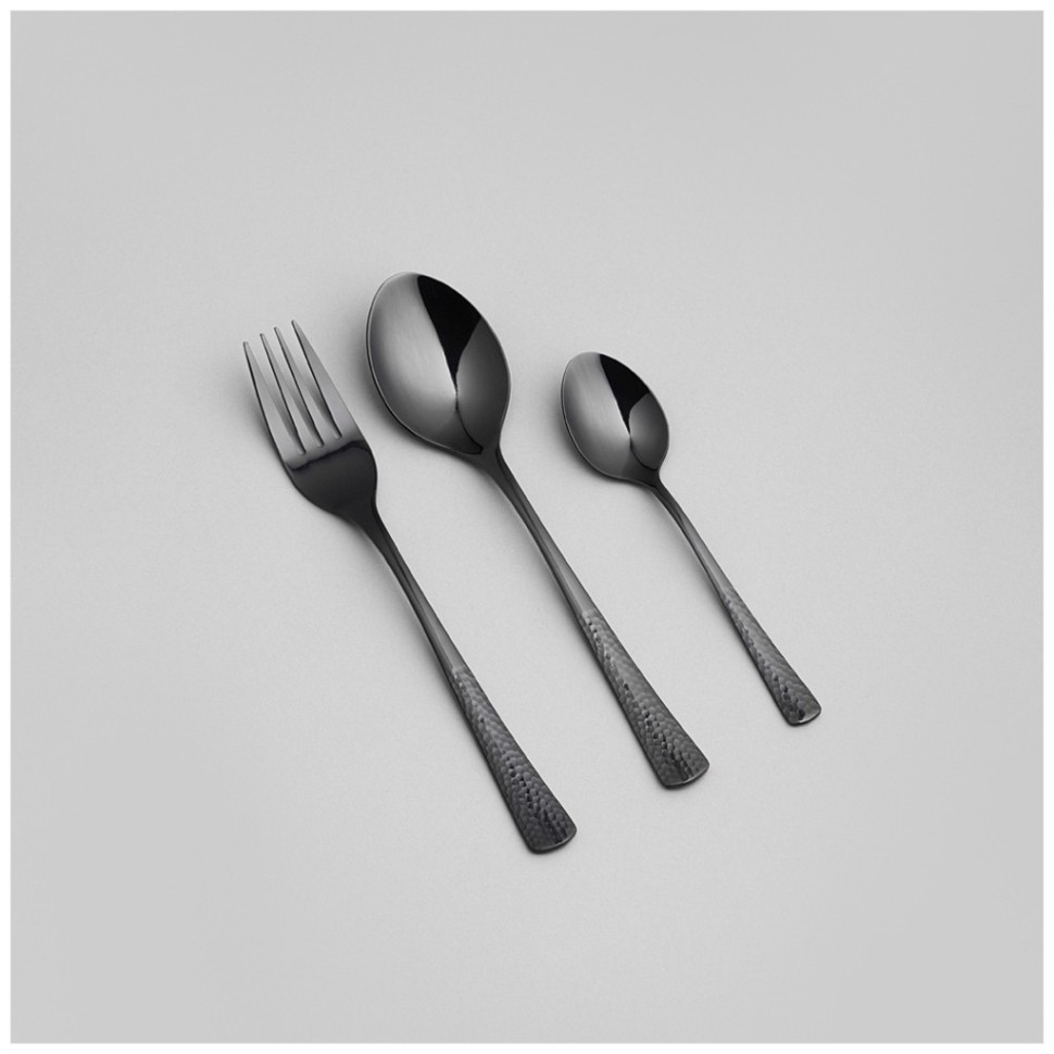 Набор столовых приборов vento agness 12 пр., пвд покрытие, цвет: черный Agness (1000-006)