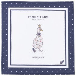 Салфетка "family farm",40х40см, 100% хлопок,белый,твил, SANTALINO (850-742-82)