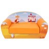 Раскладной бескаркасный (мягкий) детский диван серии "Сказки", Кот в сапогах (PCR320-118)