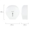 Диспенсер для туалетной бумаги Laima Professional Basic (T2) малый белый ABS-пластик 606682 (1) (90213)