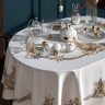 Скатерть овальная "лавандовая весна" 140х180см, 100% хлопок, твил c пропиткой Lefard (850-768-4)