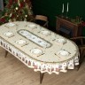 Скатерть 175х300 cm овальная, "щелкунчик" цвет: бежевый,  полиэстер 100% Lefard (986-002-42)