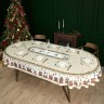 Скатерть 175х300 cm овальная, "щелкунчик" цвет: бежевый,  полиэстер 100% Lefard (986-002-42)
