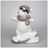 Фигурка "белый мишка на сноуборде" 11,5*6,5*15,5 см Lefard (248-171)