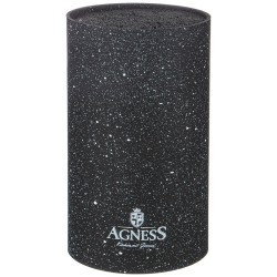 Подставка для ножей agness "black marble" универсальная,11*18см Agness (911-688)