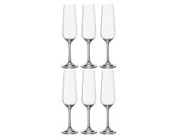 Набор бокалов для шампанского из 6 шт. "dora / strix" 200 мл высота=25 см Crystalite Bohemia (669-194)