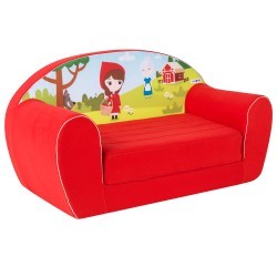 Раскладной бескаркасный (мягкий) детский диван серии "Сказки", Красная шапочка (PCR320-130)