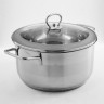 Кастрюля со стеклянной крышкой 24см 5,6л нерж/сталь (2009-1)