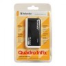 Хаб Defender QUADRO INFIX USB 2.0 4 порта порт для питания 83504 511117 (1) (89896)