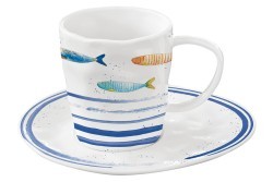 Чашка с блюдцем Морской берег, 0,25 л - EL-R1985/BORD Easy Life