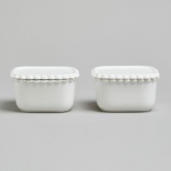 Набор икорниц lefard "pearl" с крышками 2 шт. квадрат. 10*5,5 см 200 мл Lefard (761-179)