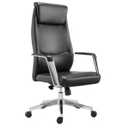 Кресло офисное BRABIX PREMIUM Jazz EX-757, алюминий, экокожа, черное, 532489 (1) (96499)