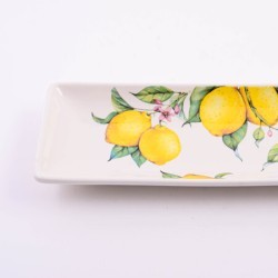 Блюдо сервировочное прямоугольное Лимонный праздник доломит LR (60179)