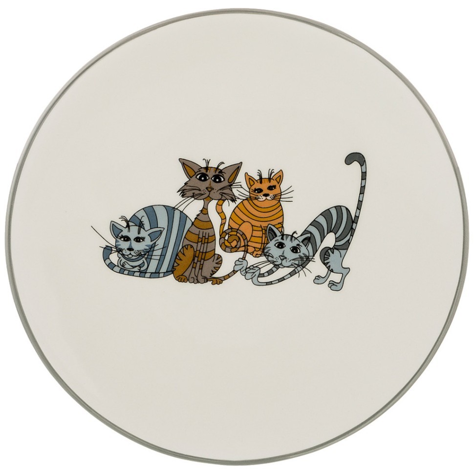 Тарелка десертная коллекция "озорные коты" диаметр=20 см высота=2 см Lefard (188-177)