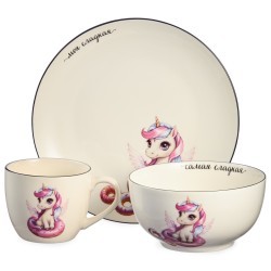 Набор детской посуды lefard "самая сладкая" 3 пр. (кружка 240мл, салатник 500мл, тарелка 20,5см) Lefard (260-1072)