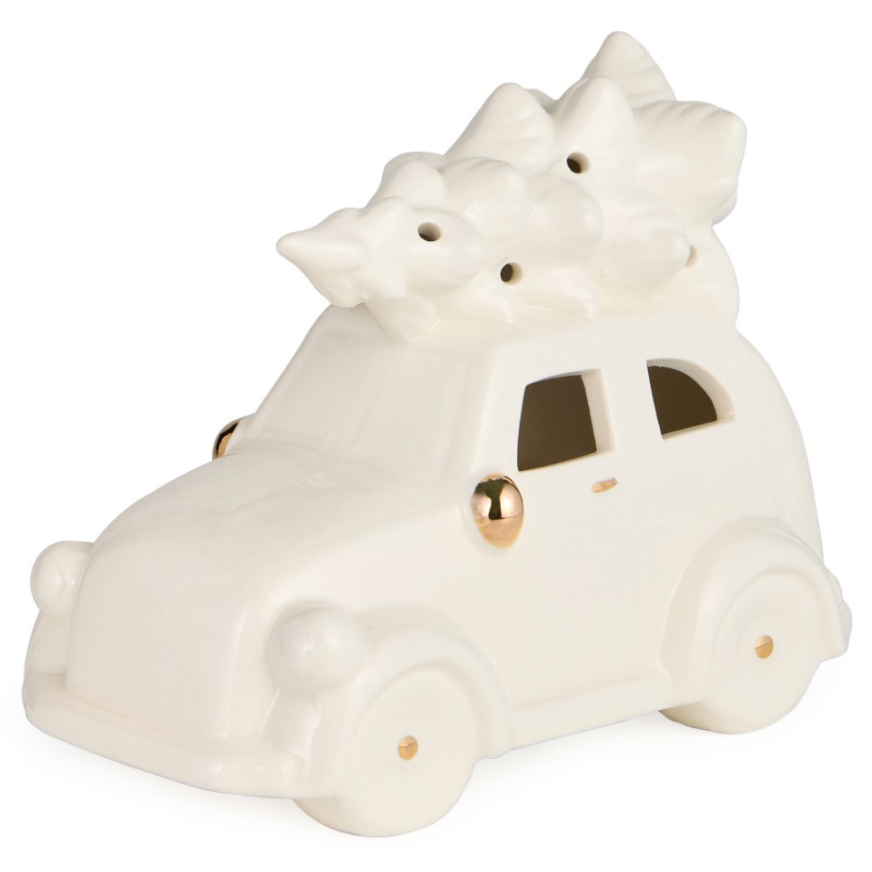 Фигурка "машинка с елкой" с led-подсветкой 16,2*8,3*12,5 см Lefard (146-2188)